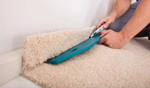 During-Carpet-Installation Carpet Installation | Calvetta Brothers Mentor